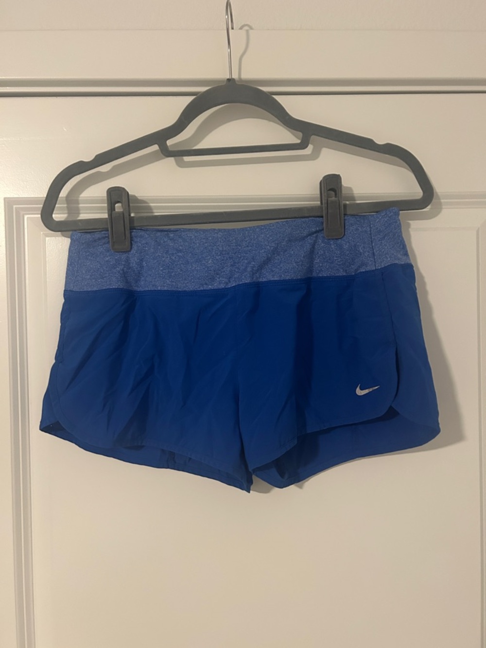 Nike Royal Blue Women’s Athletic Shorts with Heathered Waistband